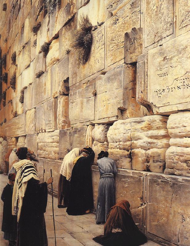 The Wailing Wall, Jerusalem, Gustav Bauernfeind